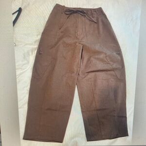 Men's Brown Drawstring Cargo Pants